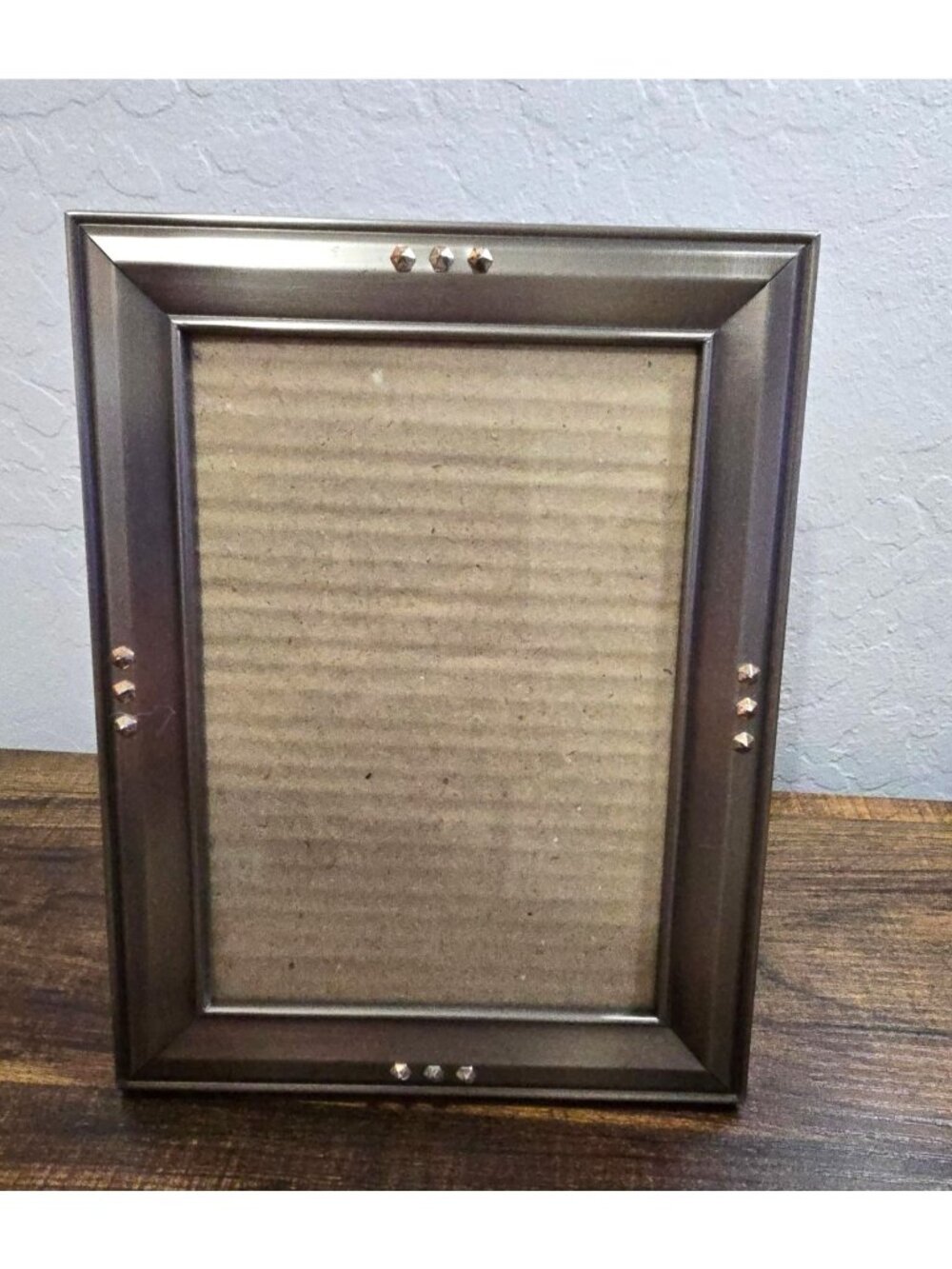 Burnes Of Boston 4x6 Metal Picture Frame With Textured Accents Tabletop